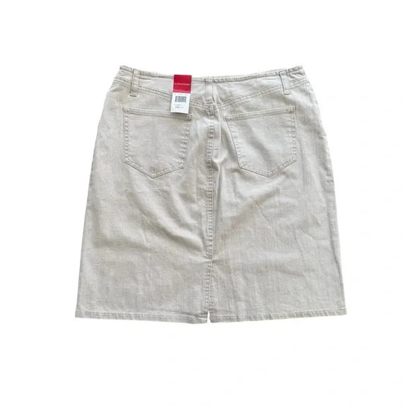 Gloria Vanderbilt petite tan/khaki stretch skirt (size 12) - Picture 2 of 5